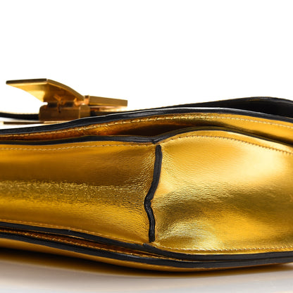 Celine Metallic Box Calfskin Medium Classic Box Flap Bag Gold 11 of 12