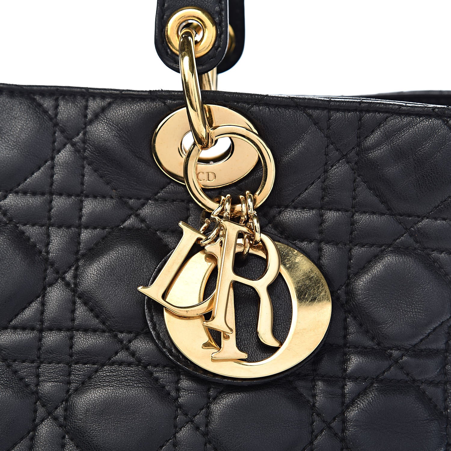Christian Dior Lambskin Cannage Large Lady Dior Black 11 of 11