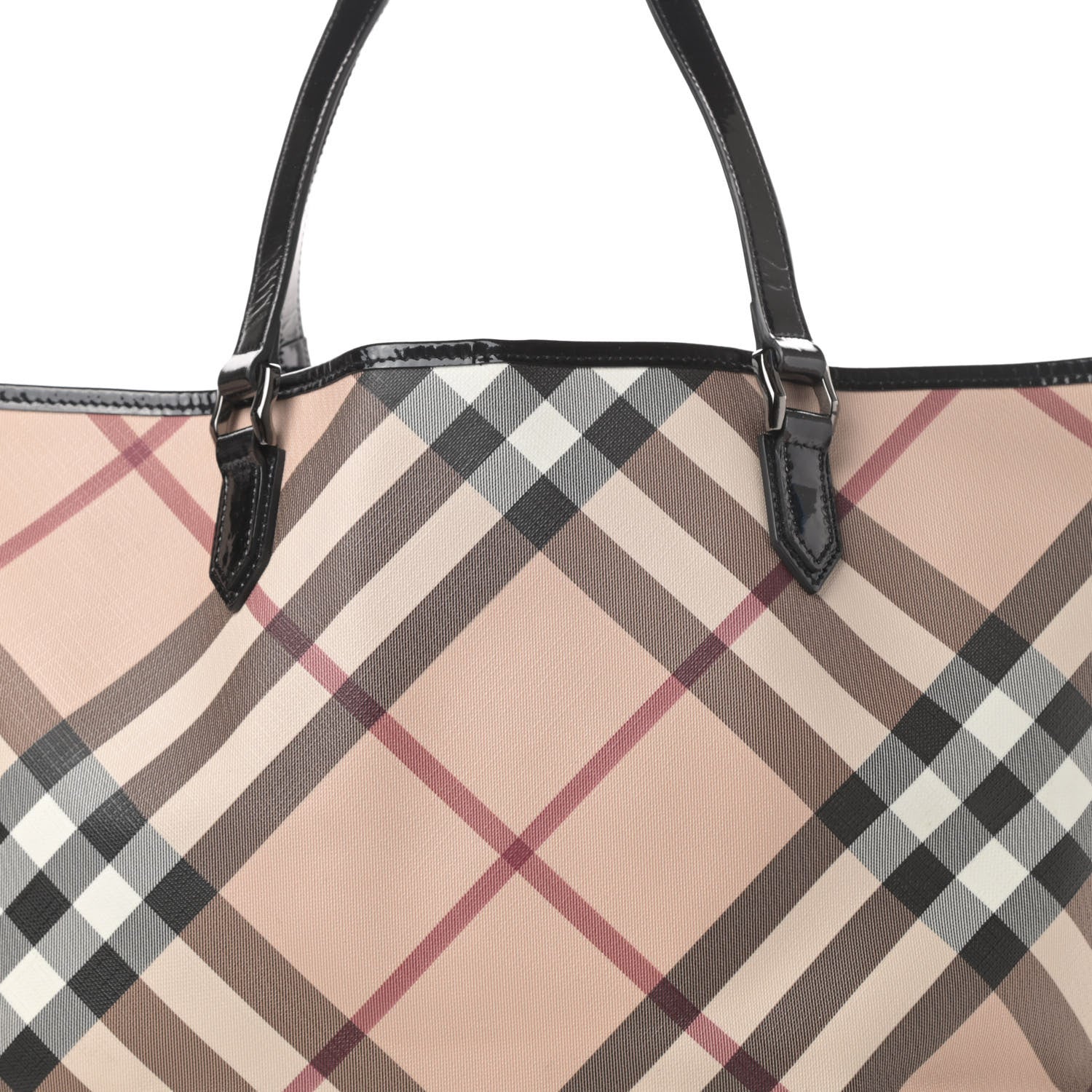 Burberry Nova Check Large Nickie Tote Black 9 of 16