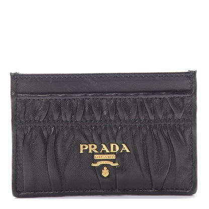 Prada Nappa Gaufre Card Holder Black 1 of 8