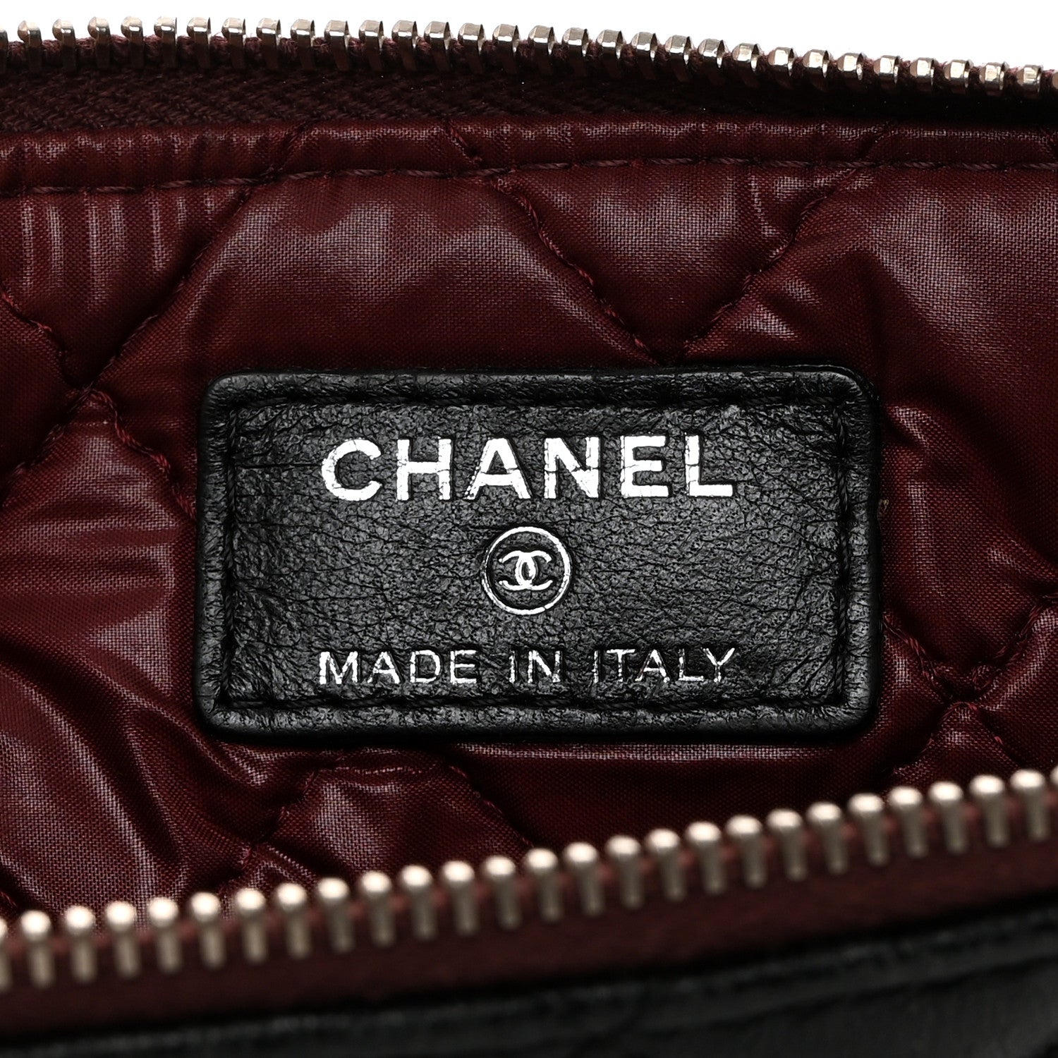 Chanel Lambskin Quilted Cosmetic Pouch Black 6 of 7