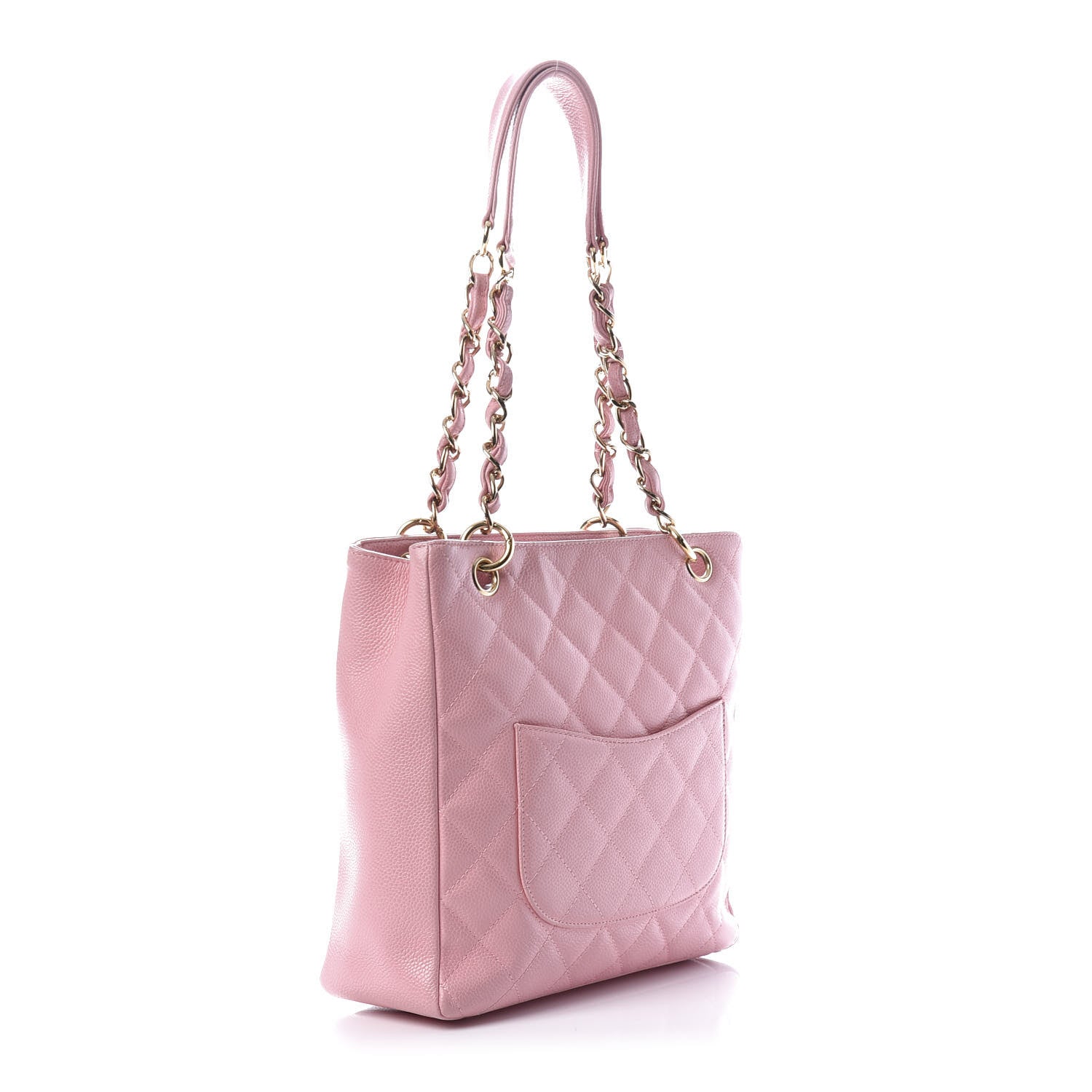 Chanel Caviar Quilted Petit Shopping Tote PST Pink 3 of 10