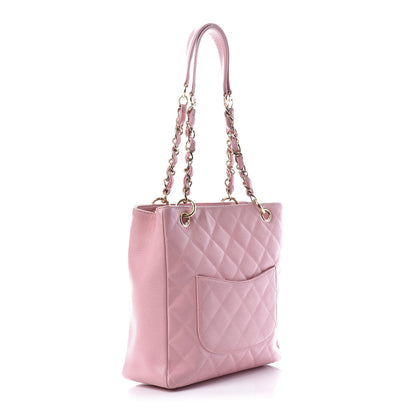 Chanel Caviar Quilted Petit Shopping Tote PST Pink 3 of 10