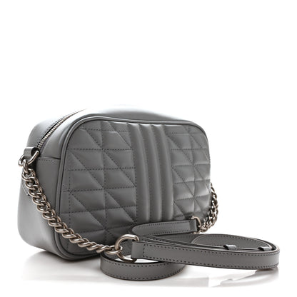 Gucci Calfskin Matelasse Aria Small GG Marmont Chain Shoulder Bag Deep Grey 4 of 11