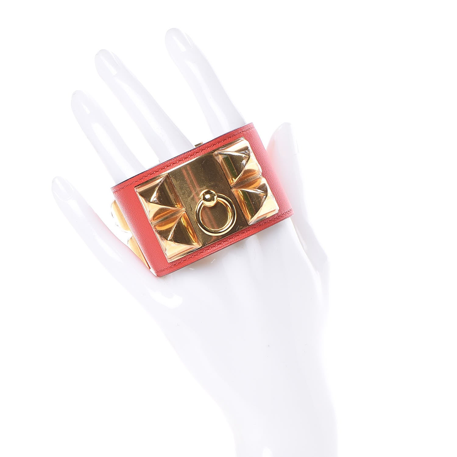 Hermes Swift Collier de Chien CDC Bracelet S Rouge Tomate 2 of 7