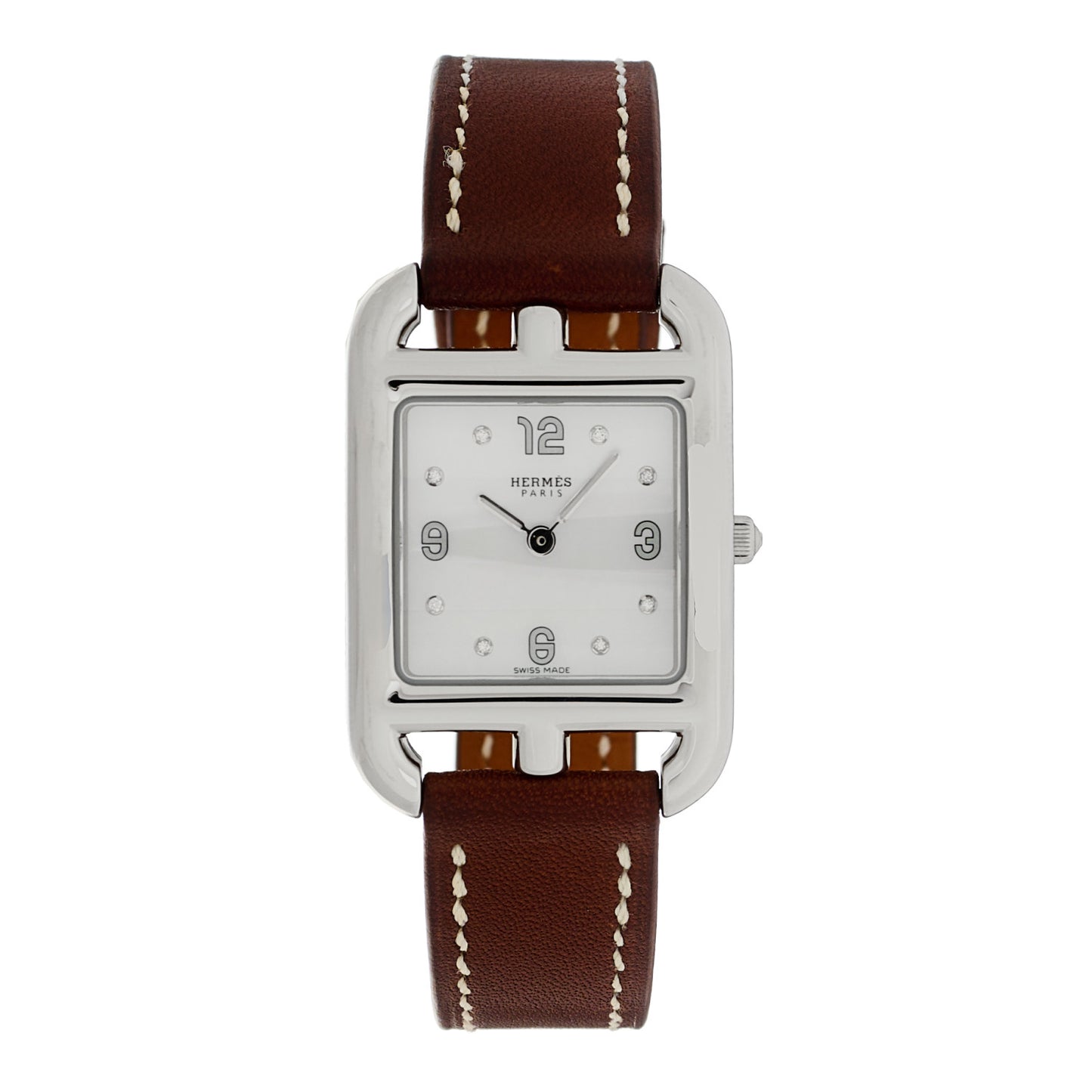 Stainless Steel Barenia Diamond Mother of Pearl 23mm Cape Cod Quartz Watch Fauve
