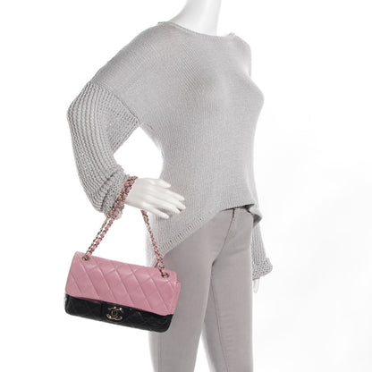 Chanel Lambskin Quilted Bi-Color Medium Single Flap Light Purple 2 of 8