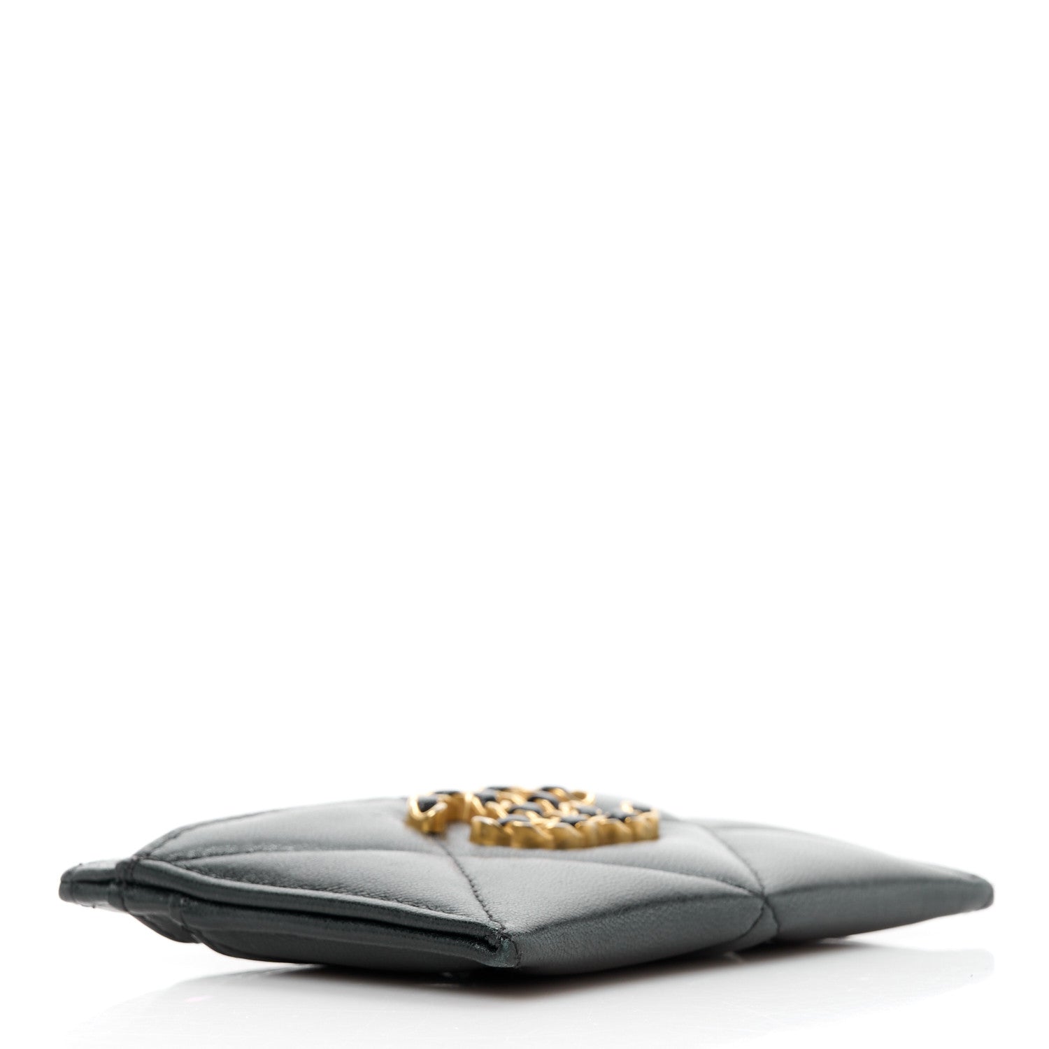 Chanel Lambskin Quilted Chanel 19 Card Holder Black 4 of 11