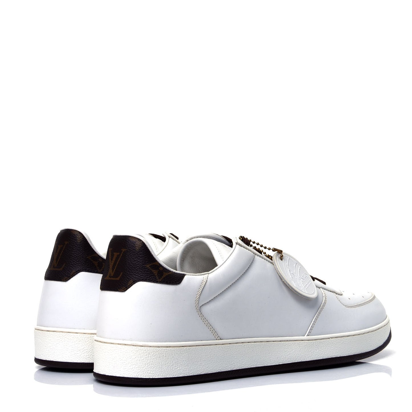 Calfskin Monogram Mens Rivoli Sneakers 9.5 White