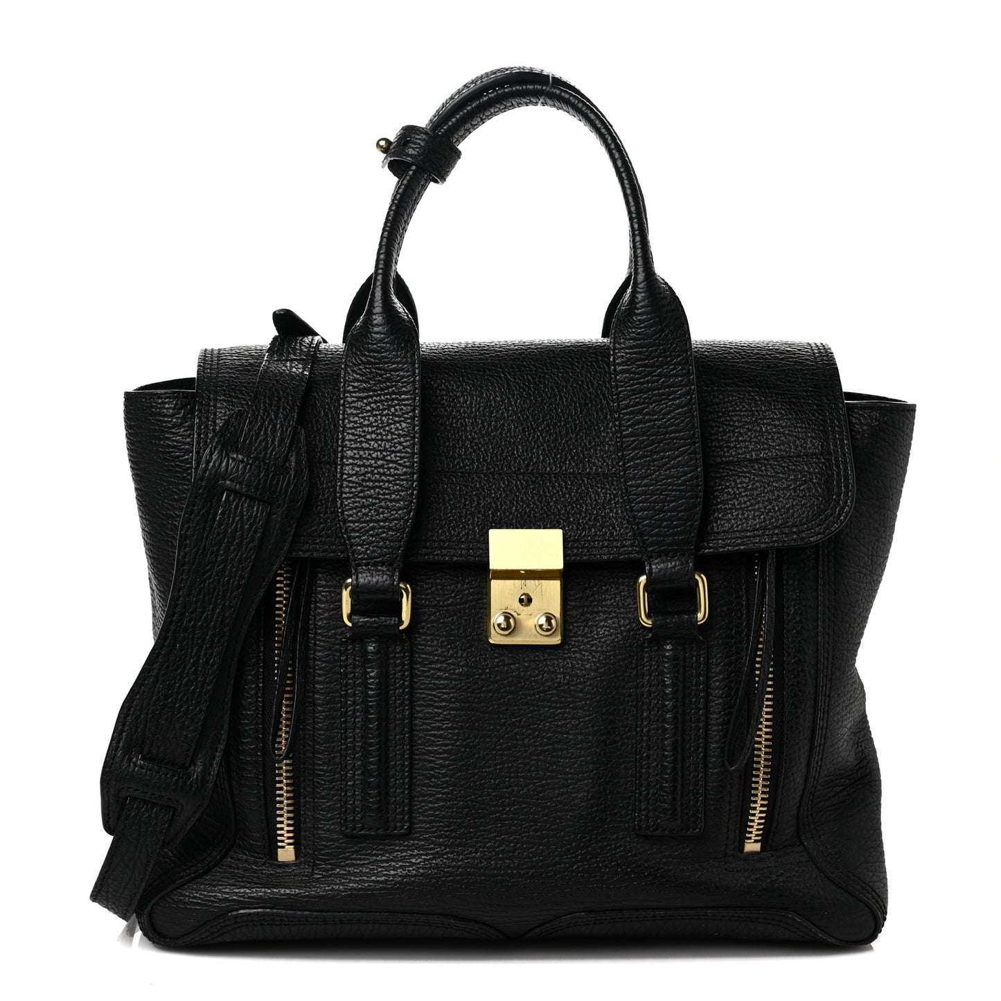 Textured Calfskin Medium Pashli Satchel Ink