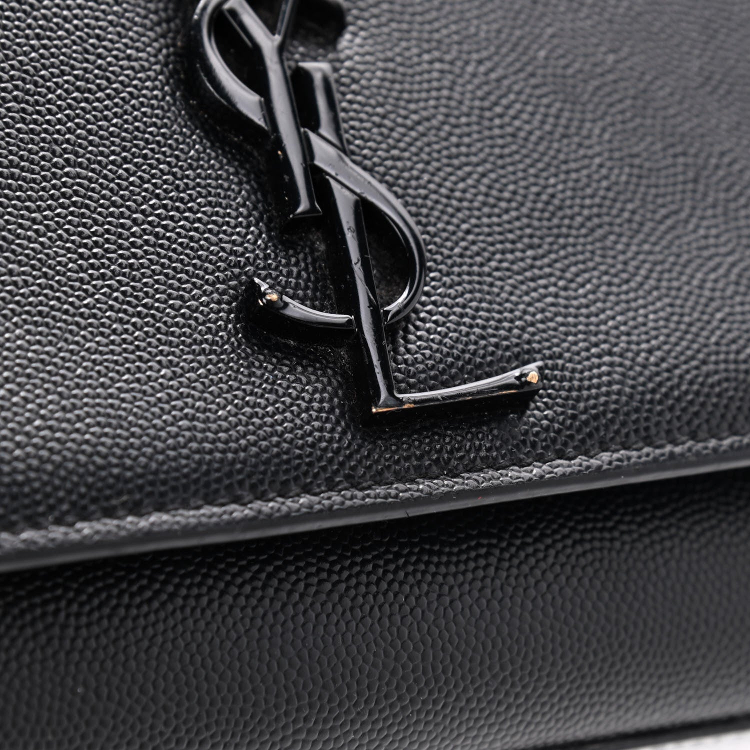Saint Laurent Grain De Poudre Small Monogram Kate Satchel Black 9 of 9