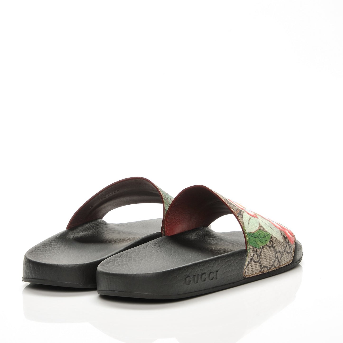 GG Supreme Monogram Tian Womens Slide Sandals 38 Beige Multicolor