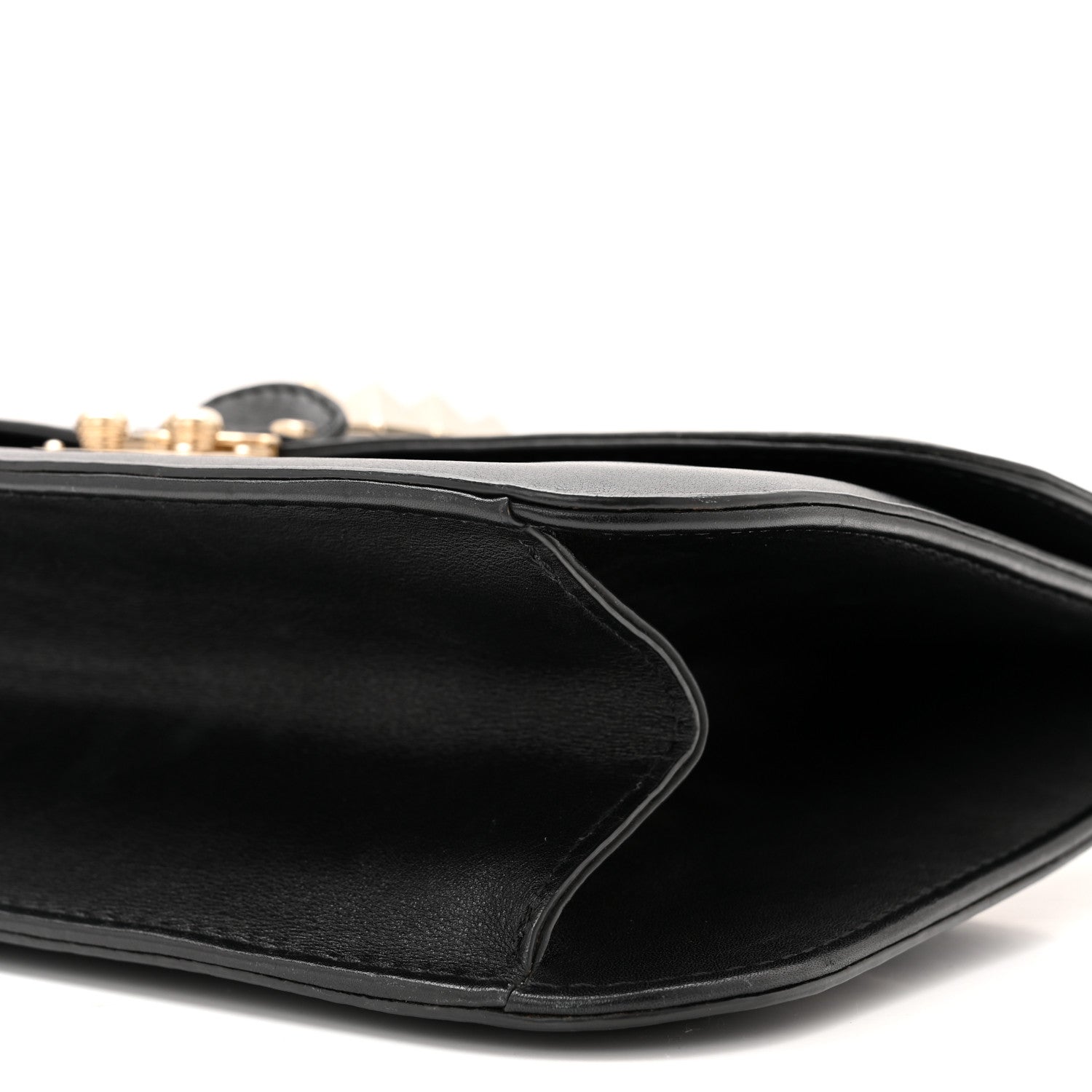 Valentino Garavani Vitello Large Glam Lock Rockstud Flap Black 9 of 9