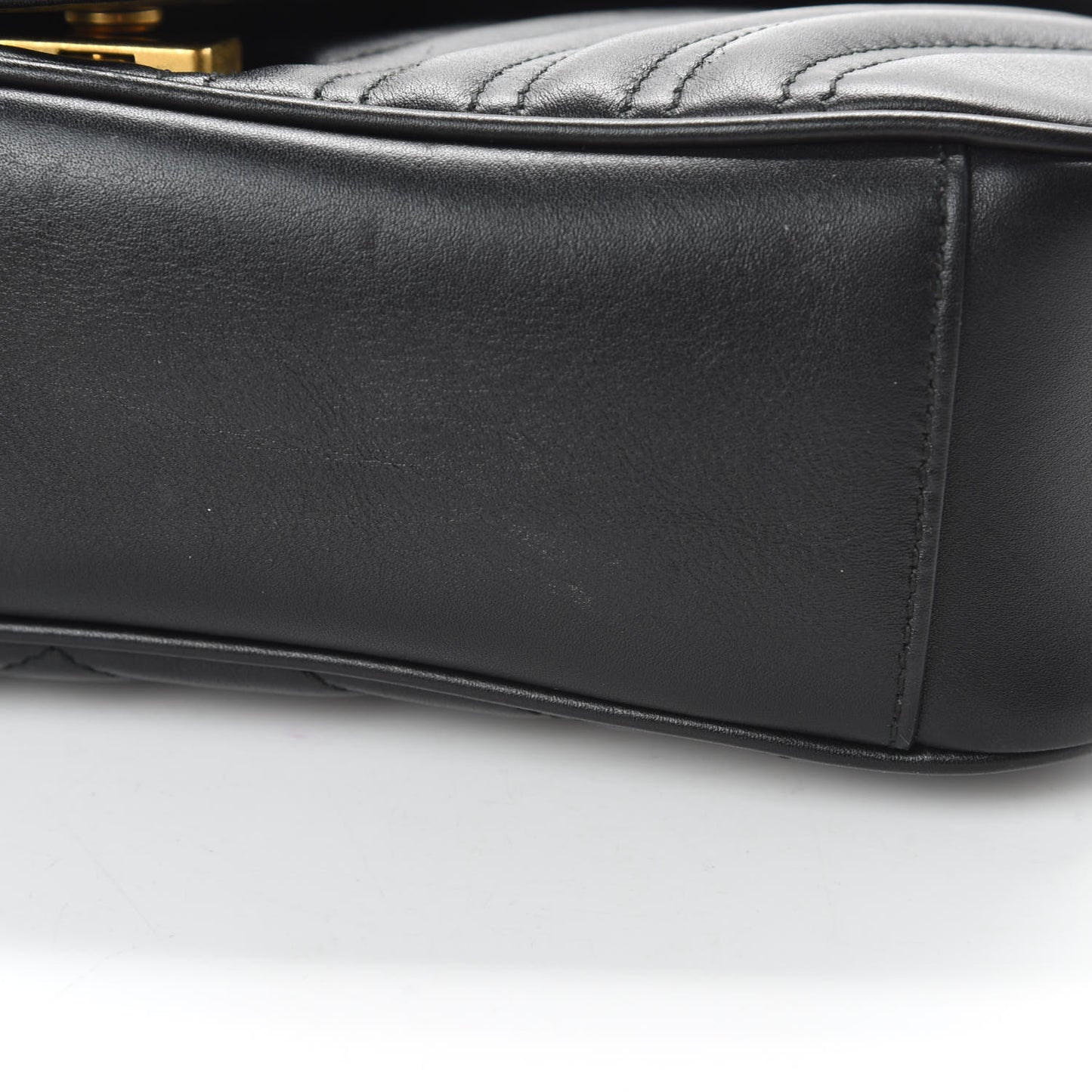 Calfskin Matelasse Small GG Marmont Shoulder Bag Black