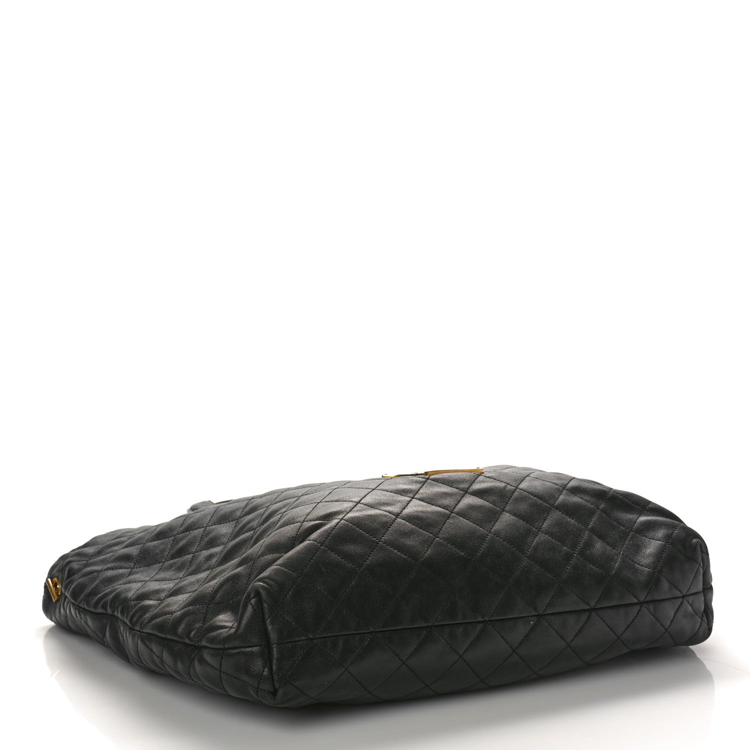 Saint Laurent Lambskin Quilted Maxi Icare Shopping Tote Black 4 of 14