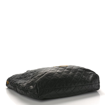 Saint Laurent Lambskin Quilted Maxi Icare Shopping Tote Black 4 of 14