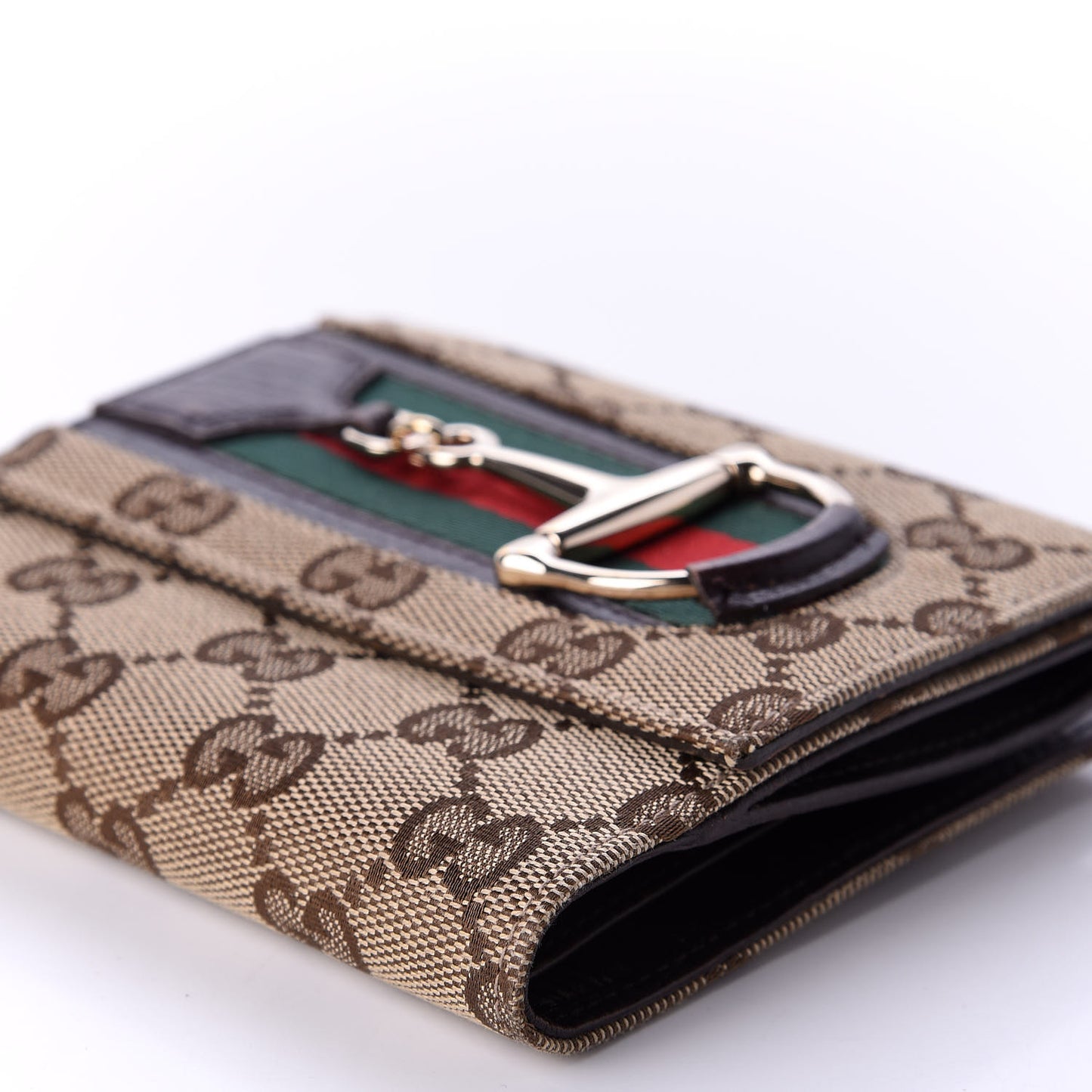 Monogram Web Hasler French Flap Wallet Brown