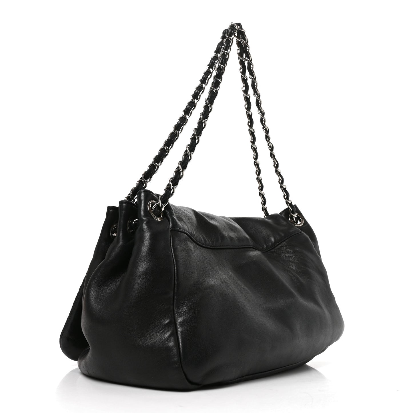Lambskin CC Disc Accordion Flap Black