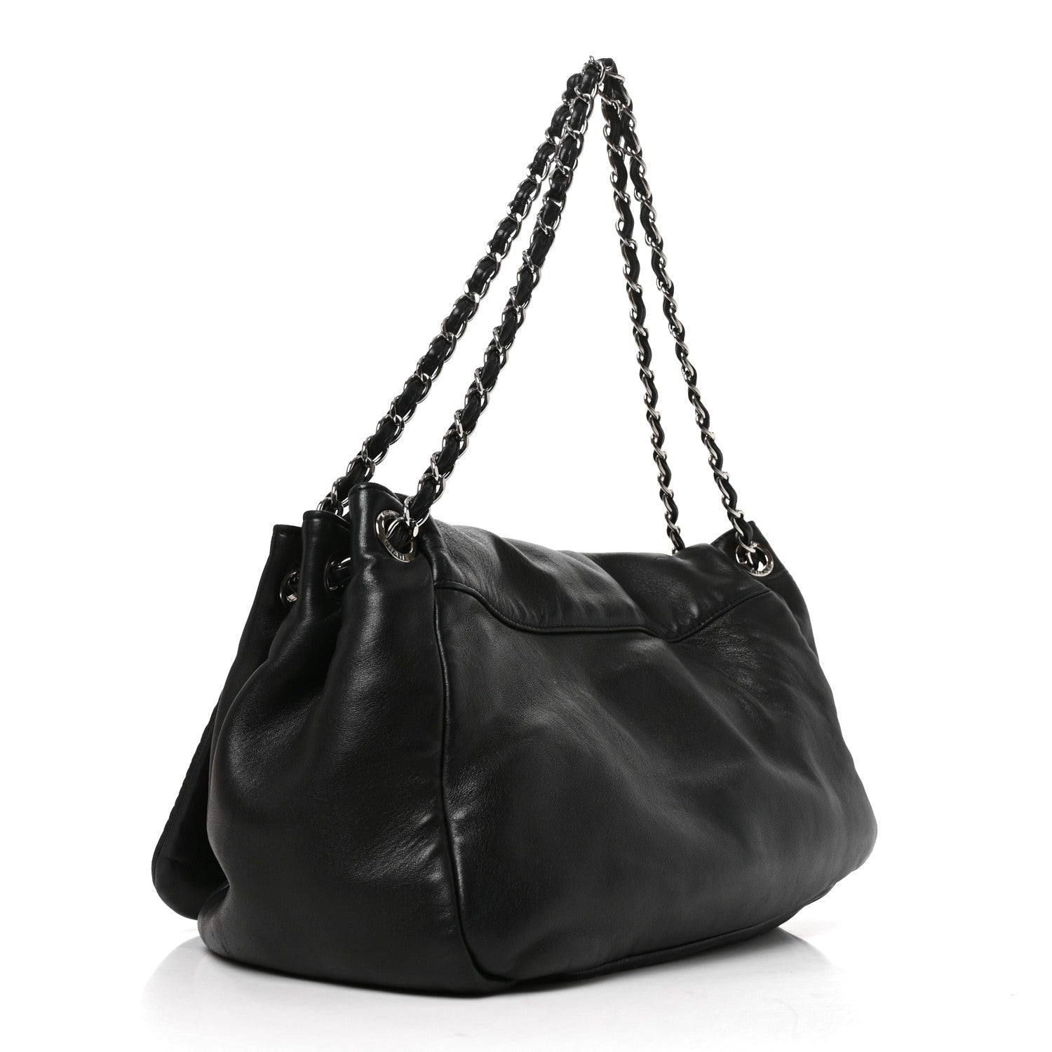 Chanel Lambskin CC Disc Accordion Flap Black 3 of 10