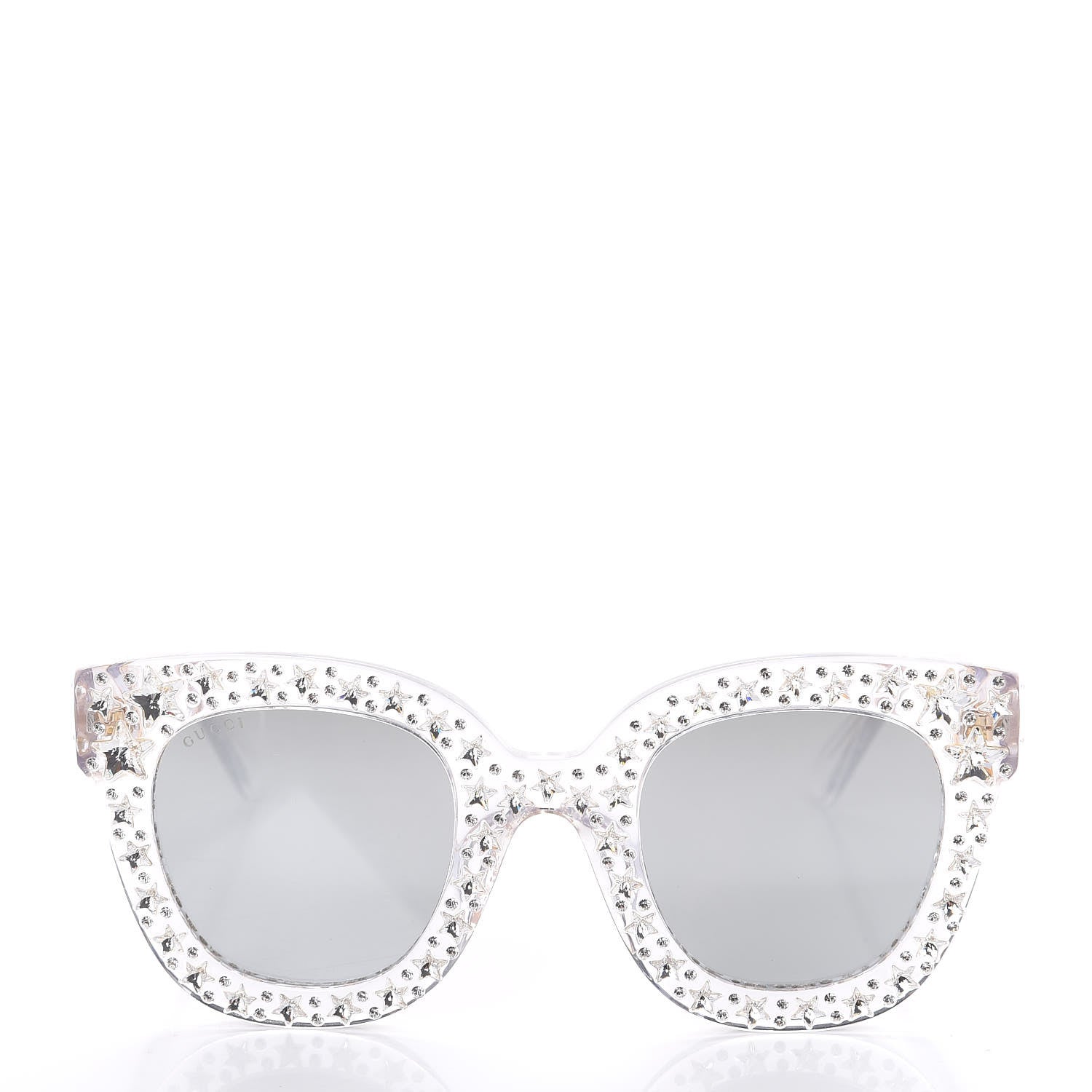 Gucci Acetate Crystal Oversize Mirrored Star Sunglasses GG0116S 4 of 7