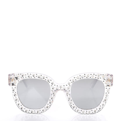 Gucci Acetate Crystal Oversize Mirrored Star Sunglasses GG0116S 4 of 7