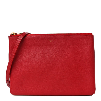 Celine Goatskin Large Trio Crossbody Bag Scarlet 1 of 18