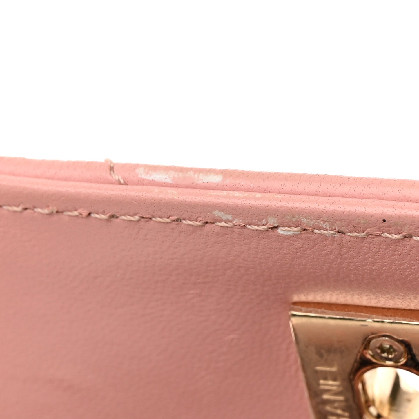 Lambskin Chevron Quilted Small Trendy CC Dual Handle Flap Bag Light Pink