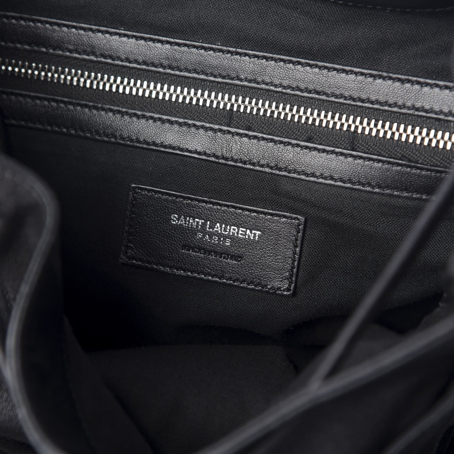 Saint Laurent Calfskin Fringe Festival Backpack Black 7 of 9