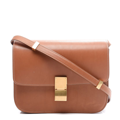 Celine Smooth Calfskin Medium Classic Box Flap Bag Camel 1 of 9