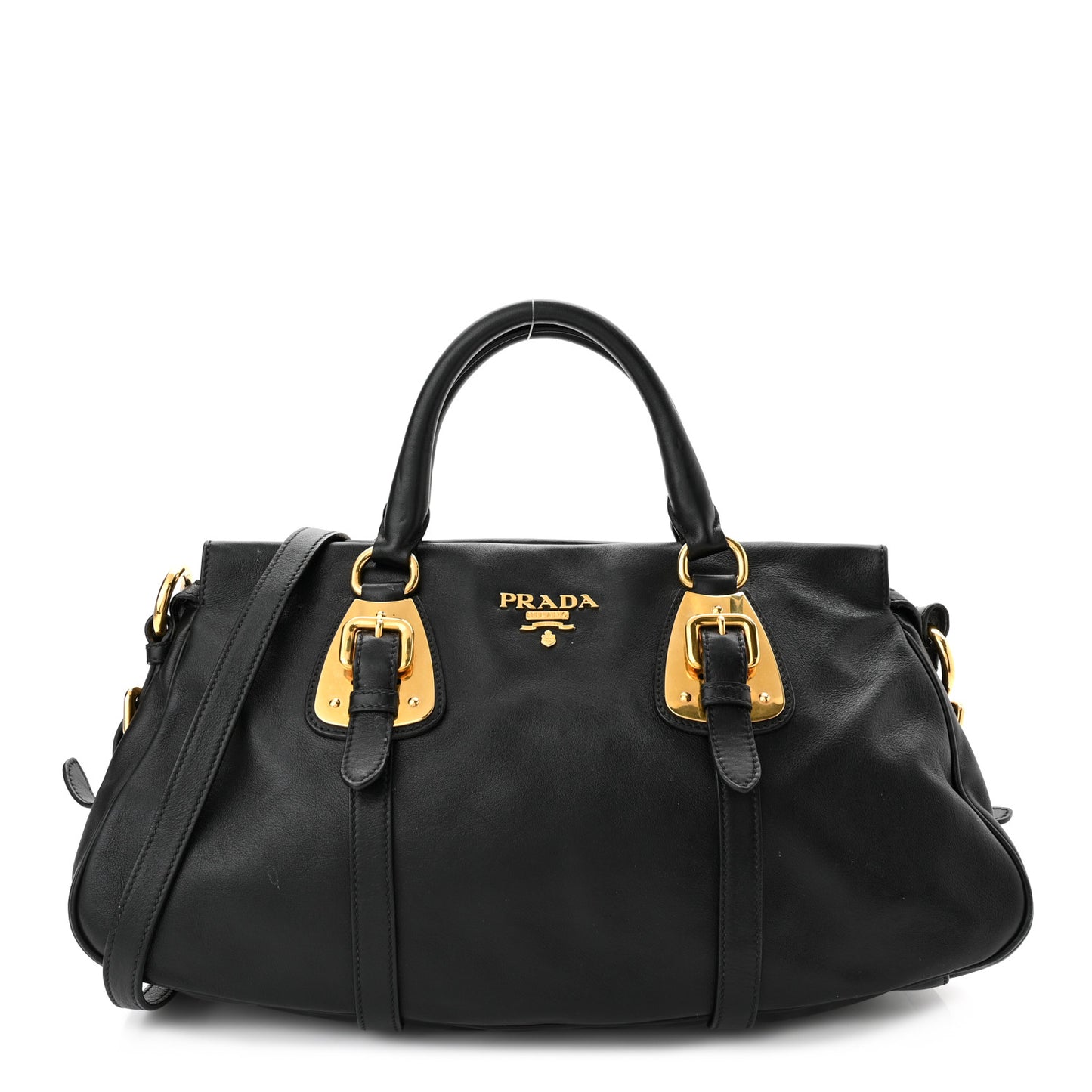 Soft Calf Shopping Satchel Black