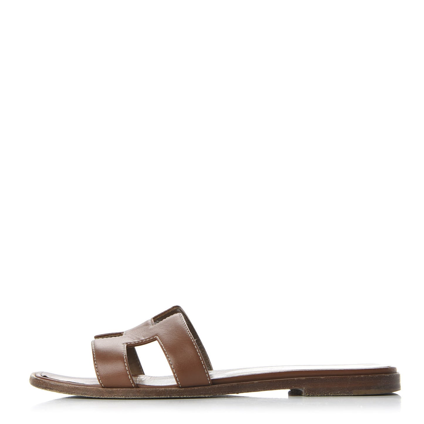 Box Calfskin Oran Sandals 37.5 Gold