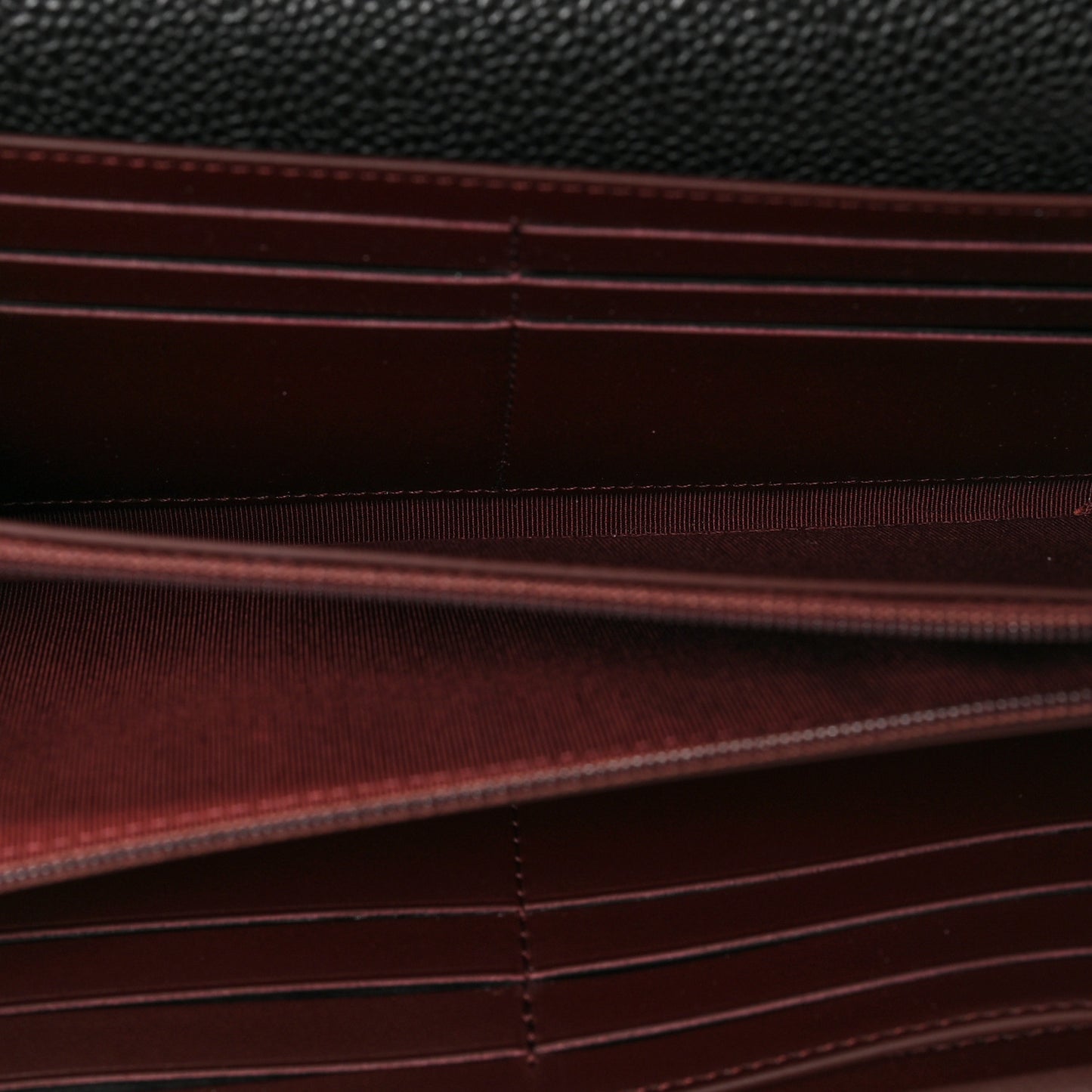 Caviar Quilted Large Gusset Flap Wallet Black