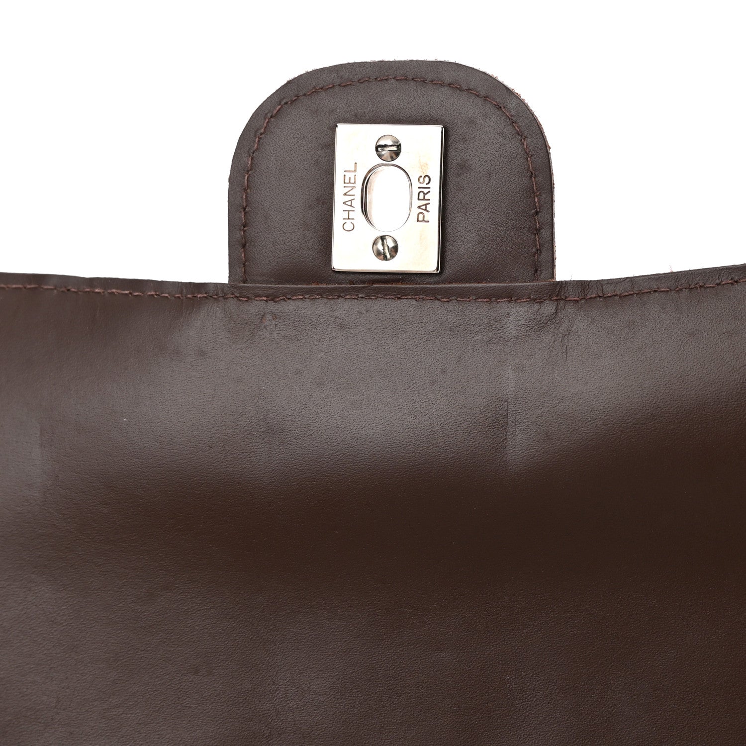 Chanel Lambskin Contrast Square Stitch Flap Brown 11 of 15