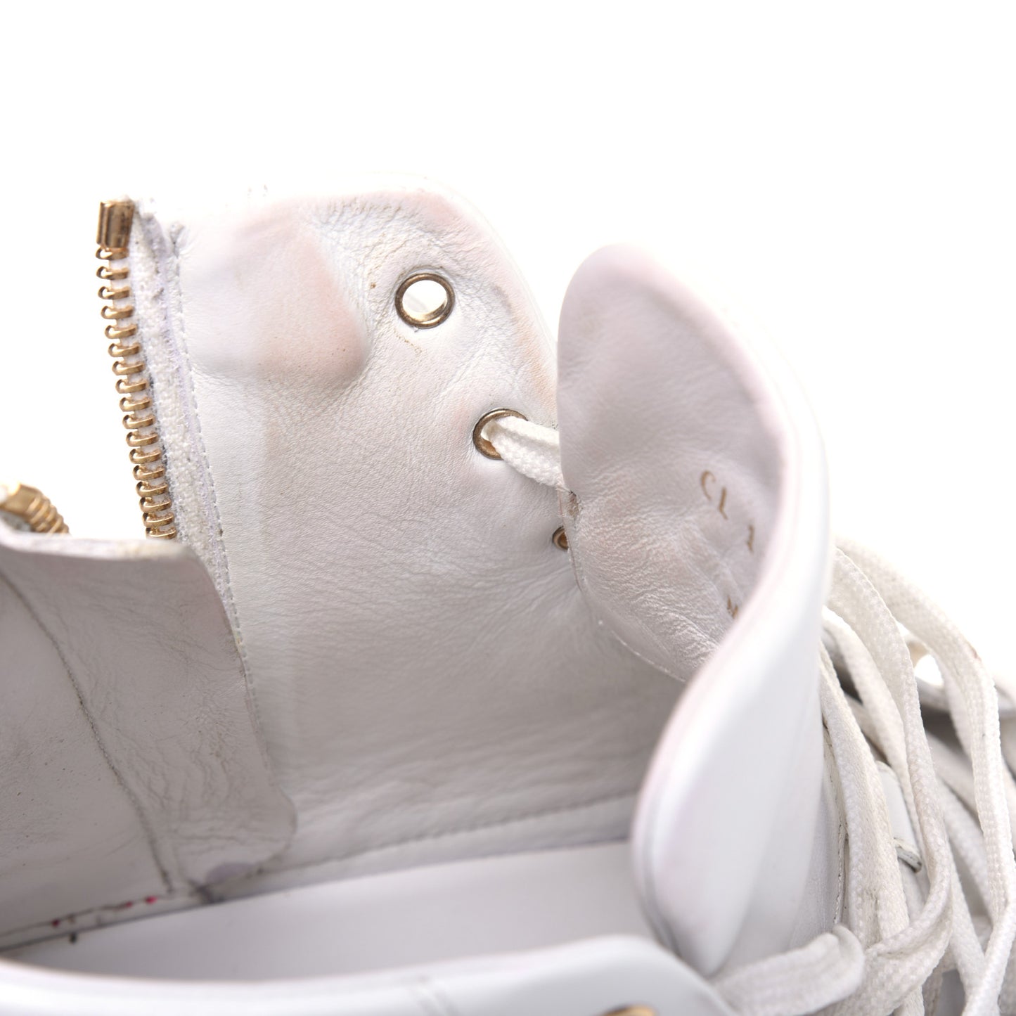 Calfskin LV Stellar Sneaker Boots 38 White Framboise