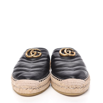 Gucci Nappa Matelasse GG Marmont Espadrille Slippers 37 Black 2 of 10