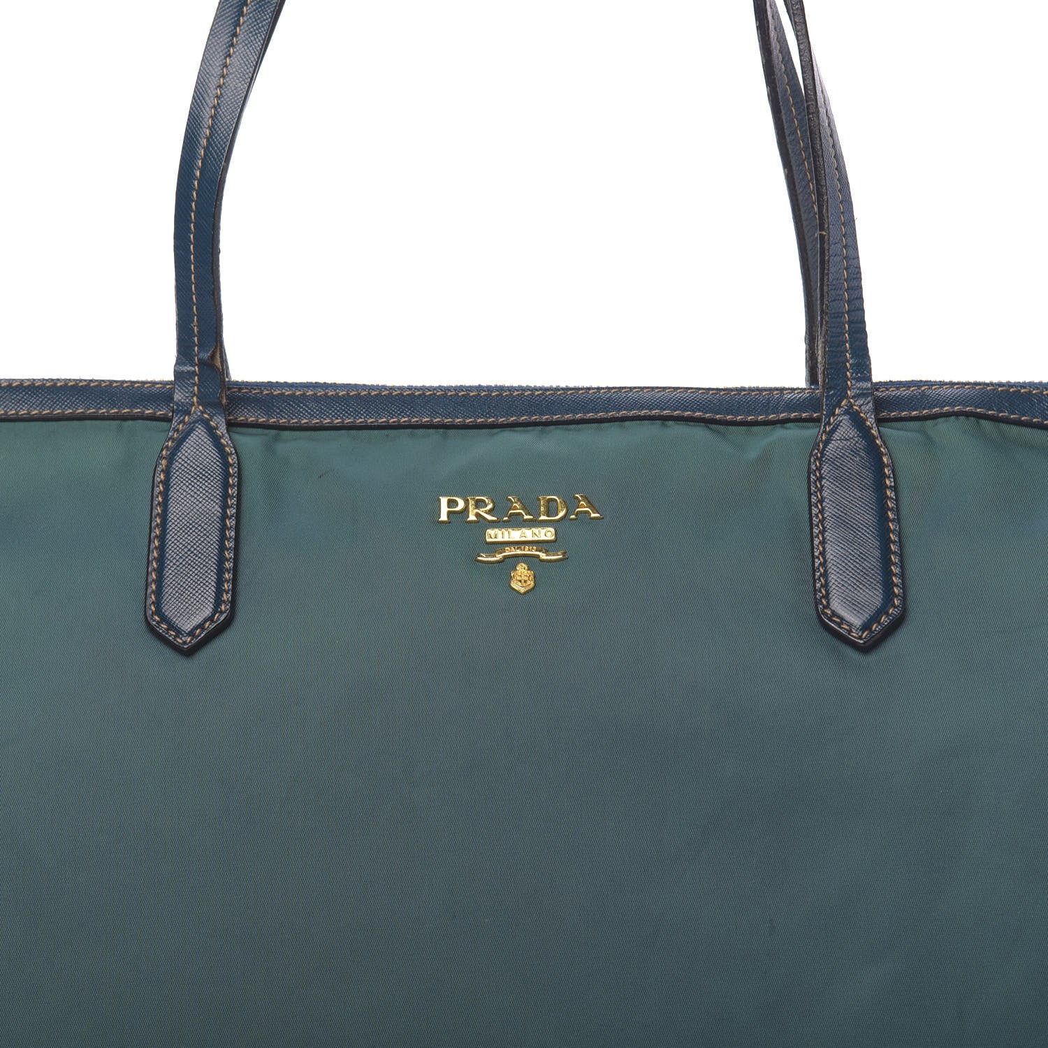 Prada Saffiano Tessuto Nylon Tote Petrolio 13 of 14