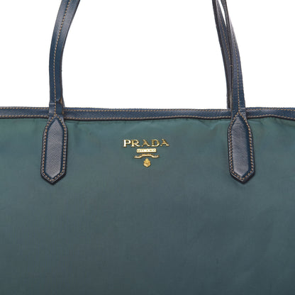 Prada Saffiano Tessuto Nylon Tote Petrolio 13 of 14