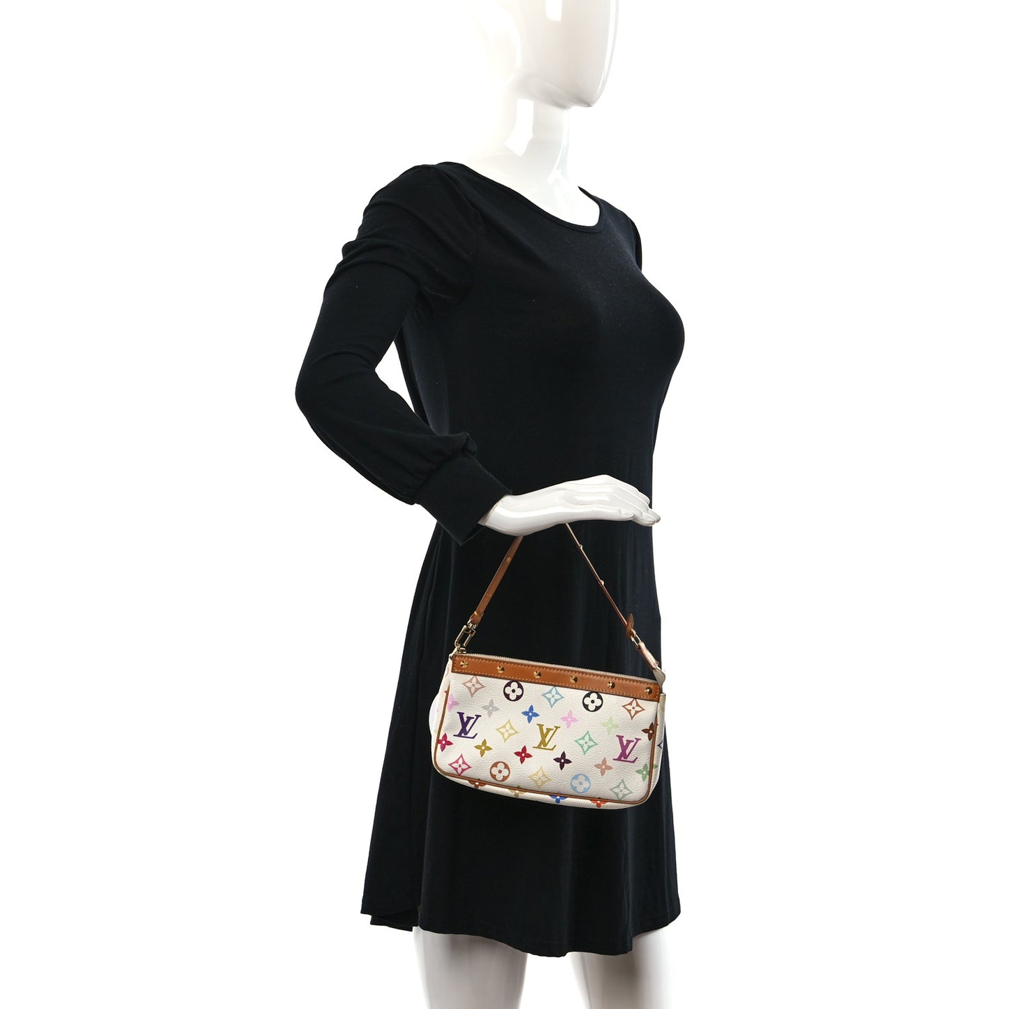 Monogram Multicolor Pochette Accessories White