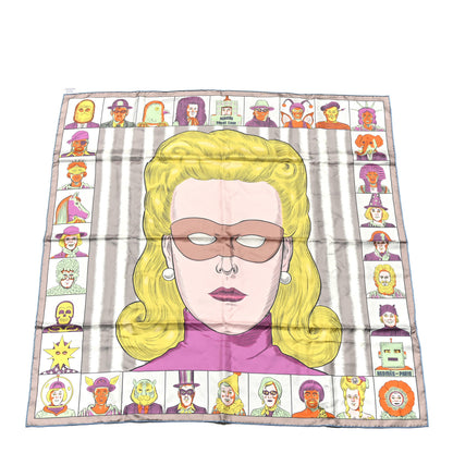 Hermes Silk Double Face Dress Code Scarf 90 Rose Jaune Multicolor 1 of 5