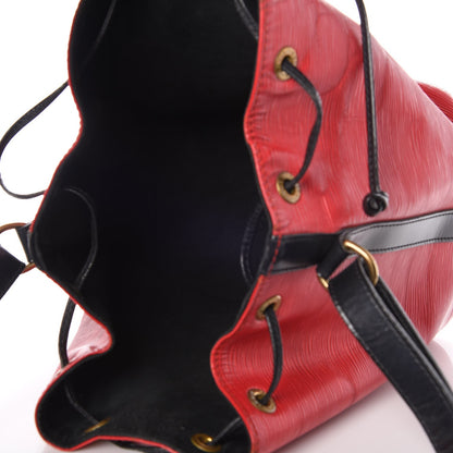 Louis Vuitton Epi Petit Bi-Color Noe Castillan Red Black 5 of 11