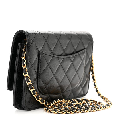 Chanel Caviar Quilted Wallet on Chain WOC Black 3 of 14