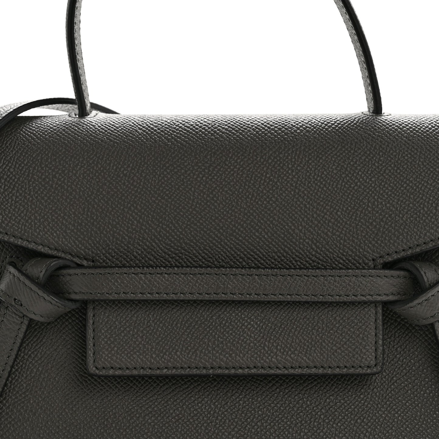 Grained Calfskin Nano Belt Bag Grey