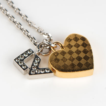 Louis Vuitton Swarovski Crystal Tiered Spiky Valentine Necklace Gold 5 of 7