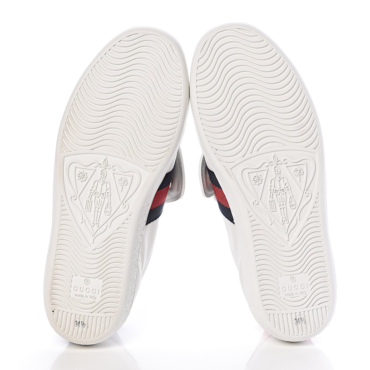 Gucci Calfskin Ayers Web Blind for Love Embroidered Womens Ace Sneakers 34.5 White 6 of 12