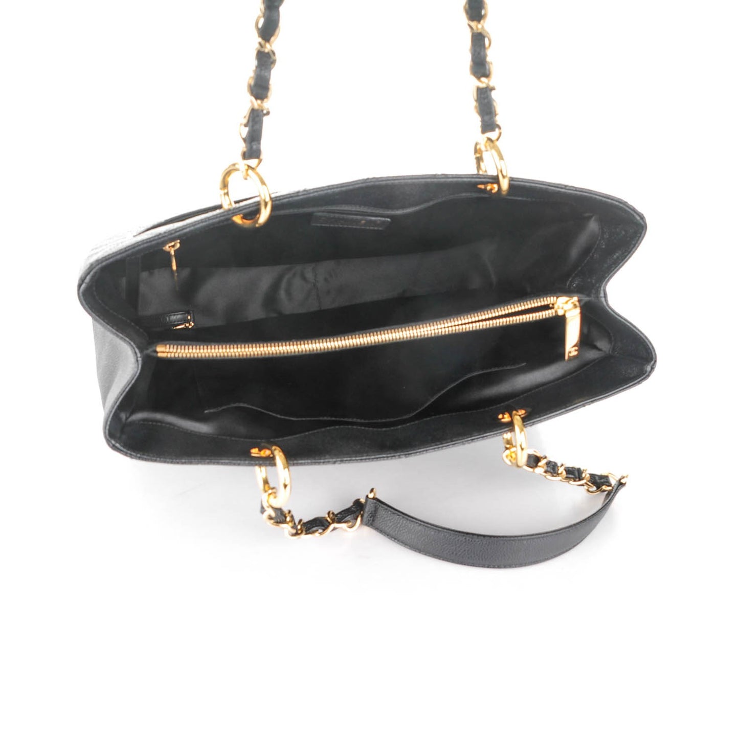 Caviar Quilted Grand Shopping Tote GST Black