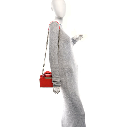 Chanel Grained Calfskin Stitched Mini Label Click Shopper Tote Red 2 of 11