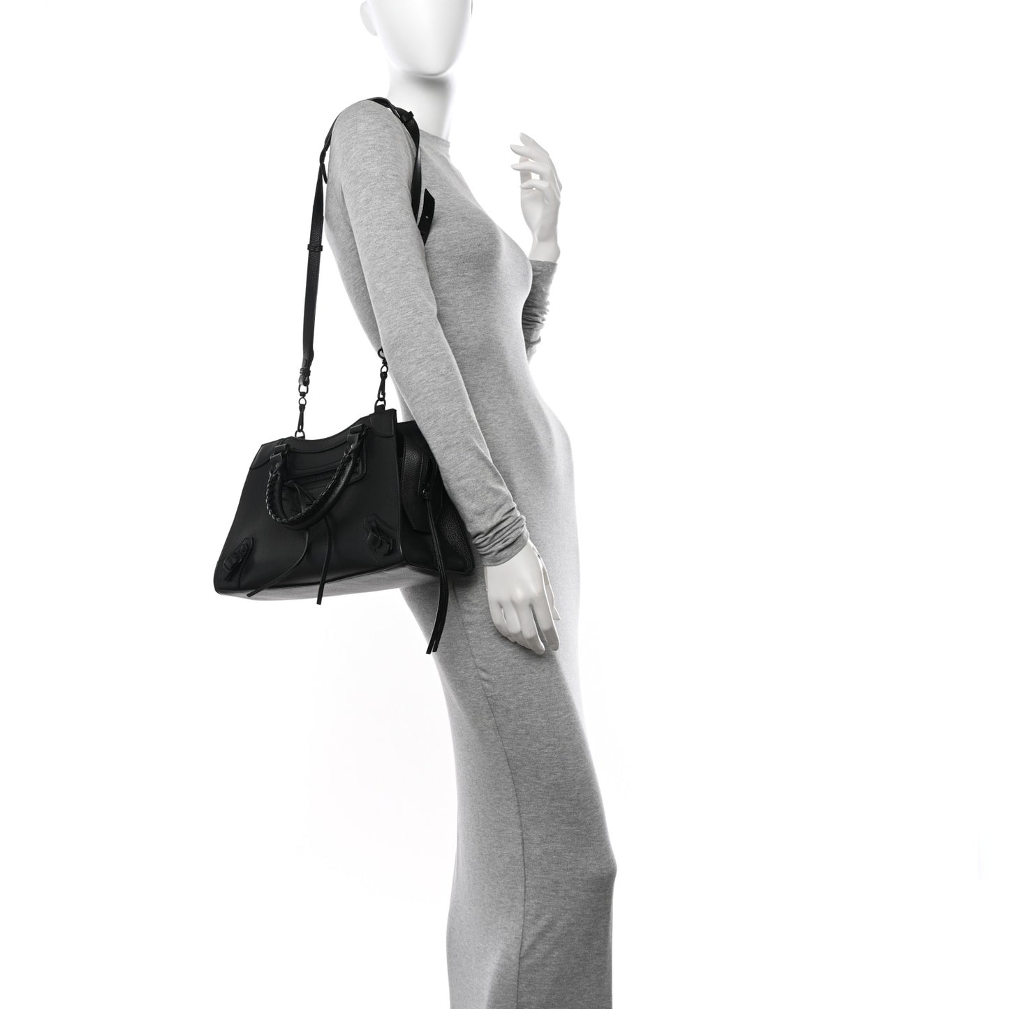 Grained Calfskin Neo Classic Black Hardware S City Black