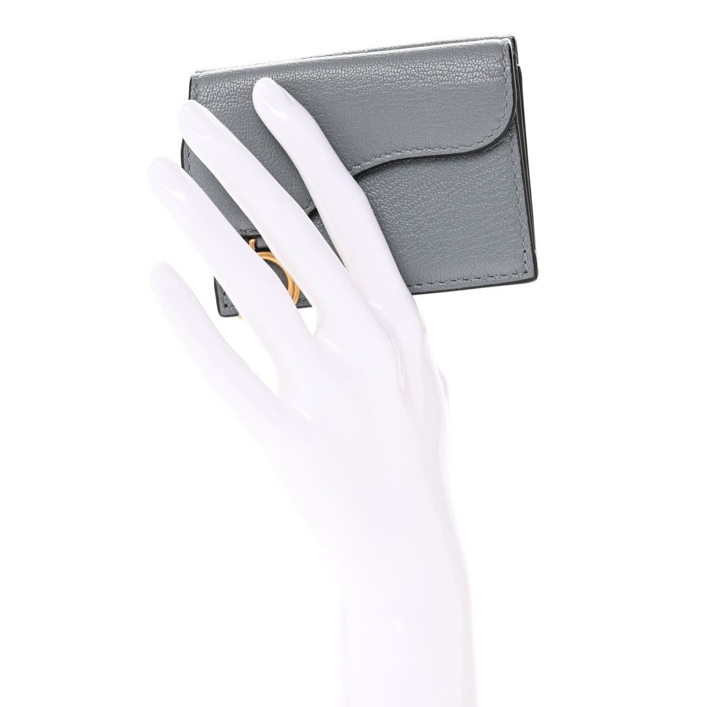 Goatskin Saddle Card Holder Sky Blue