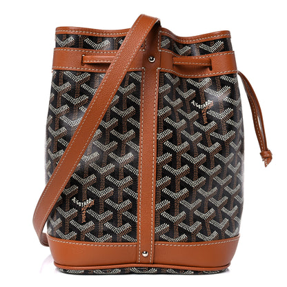 Goyard Goyardine Petit Flot Bucket Bag PM Black Gold 1 of 21
