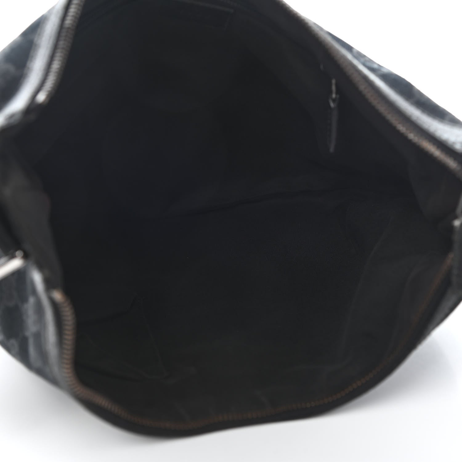 Gucci Monogram Web Medium Half Moon Hobo Black 5 of 10
